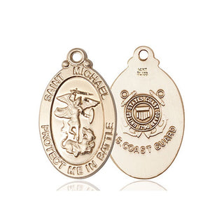 14kt Gold Saint Michael Guardian Angel Coast Guard Medal