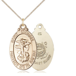 14kt Gold Saint Michael Guardian Angel Coast Guard Medal