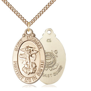 14kt Gold Saint Michael Guardian Angel Coast Guard Medal