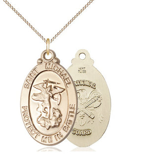 14kt Gold Saint Michael National Guard Medal