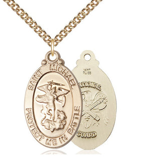 14kt Gold Saint Michael National Guard Medal
