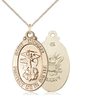 14kt Gold Saint Michael Navy Medal