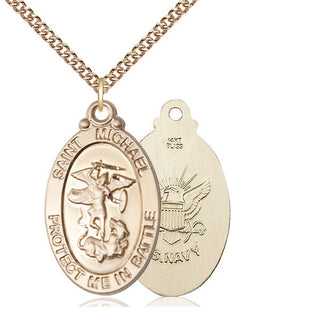 14kt Gold Saint Michael Navy Medal
