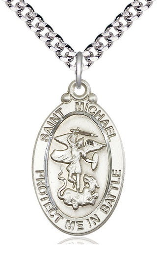 Sterling Silver Saint Michael Guardian Angel Medal Catholic Jewelry