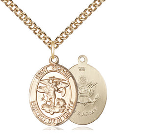 14kt Gold Filled Saint Michael Army Medal | Medium