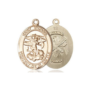 14kt Gold Filled Saint Michael National Guard Medal