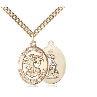 14kt Gold Filled Saint Michael Guardian Angel Medal Religious Jewelry