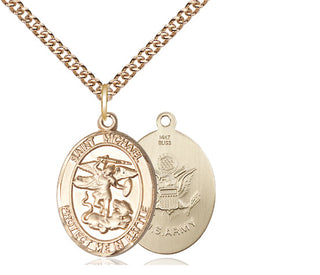 14kt Gold Saint Michael Army Medal