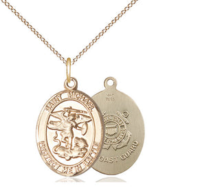 14kt Gold Saint Michael Coast Guard Medal