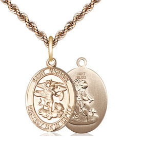 14kt Gold Saint Michael Guardian Angel Medal