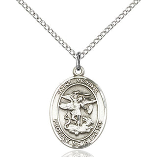 Sterling Silver Saint Michael National Guard Medal Religious Jewelry