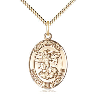 14kt Gold Filled Saint Michael Guardian Angel Medal Catholic Jewelry