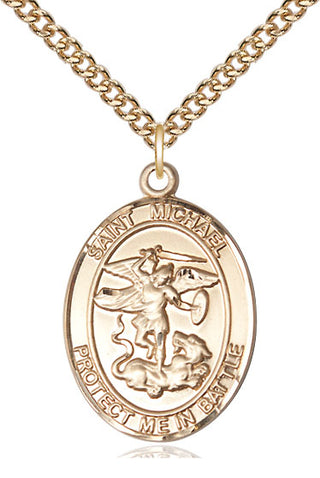 14kt Gold Filled Saint Michael Guardian Angel Medal Catholic Jewelry