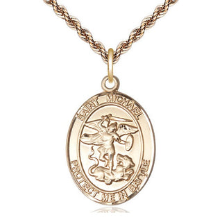 14kt Gold Filled Saint Michael Guardian Angel Medal Catholic Jewelry