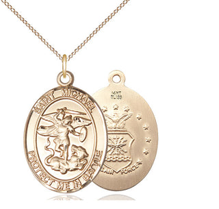 14kt Gold Saint Michael Air Force Medal
