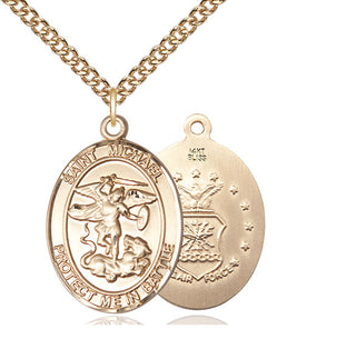 14kt Gold Saint Michael Air Force Medal