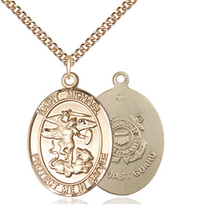 14kt Gold Saint Michael Coast Guard Medal