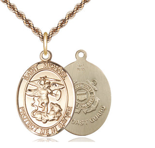14kt Gold Saint Michael Coast Guard Medal