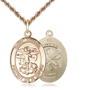 14kt Gold Saint Michael National Guard Medal