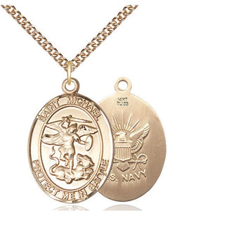 14kt Gold Saint Michael Navy Medal