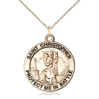14kt Gold Saint Christopher Medal