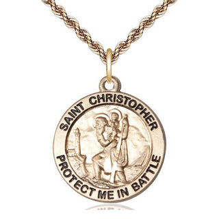 14kt Gold Saint Christopher Medal