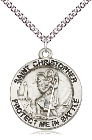 Sterling Silver Saint Christopher Medal Catholic Jewelry