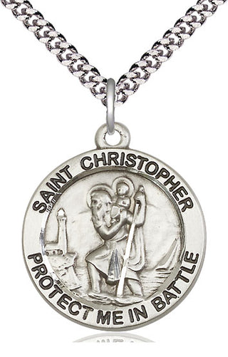 Sterling Silver Saint Christopher Medal Catholic Jewelry
