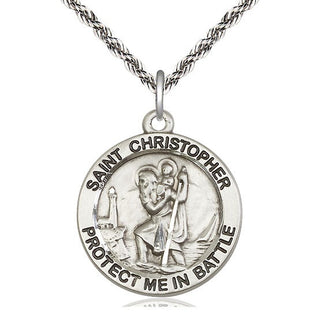 Sterling Silver Saint Christopher Medal Catholic Jewelry