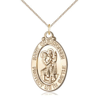 14kt Gold Saint Christopher Medal
