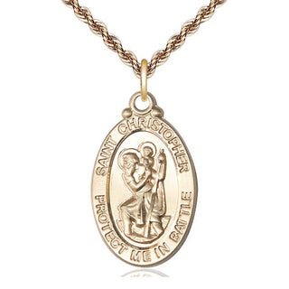 14kt Gold Saint Christopher Medal