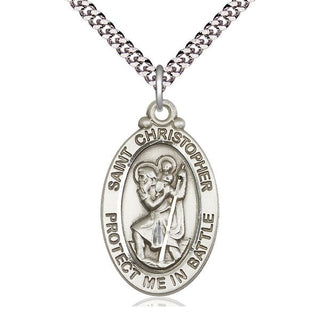 Sterling Silver Saint Christopher Medal Catholic Jewelry