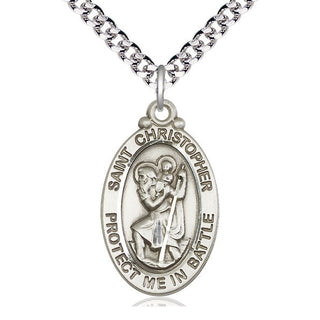 Sterling Silver Saint Christopher Medal Catholic Jewelry
