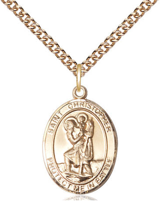 14kt Gold Filled Saint Christopher Medal Religious Jewelry