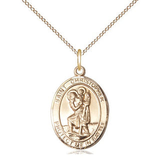 14kt Gold Saint Christopher Medal