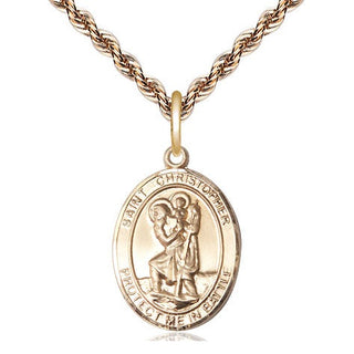 14kt Gold Saint Christopher Medal