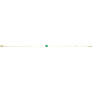 14K Yellow Lab-Grown Emerald  6 1/2-7-1/2" Bracelet