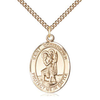 14kt Gold Saint Christopher Medal