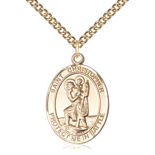 14kt Gold Saint Christopher Medal