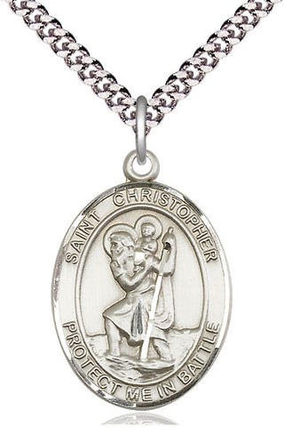 Sterling Silver Saint Christopher Medal Catholic Jewelry