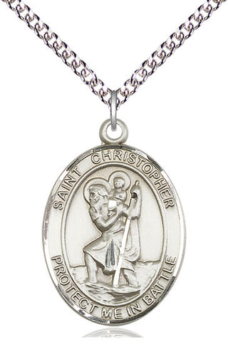 Sterling Silver Saint Christopher Medal Catholic Jewelry
