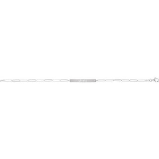 14K White Mama Bar 7" Bracelet
