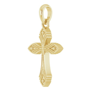 14K Yellow Vintage-Inspired Cross Pendant