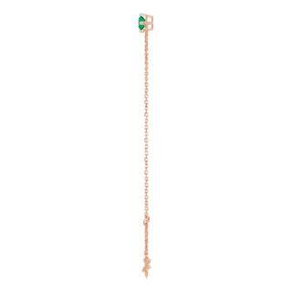14K Rose 4 mm Lab-Grown Emerald 6 1/2-7 1/2" Bracelet