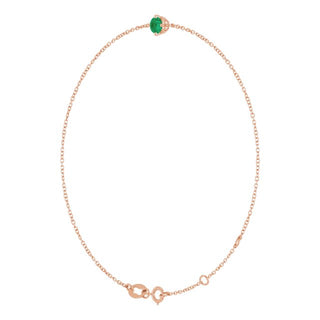 14K Rose 4 mm Lab-Grown Emerald 6 1/2-7 1/2" Bracelet
