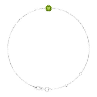 Sterling Silver 5 mm Natural Peridot 6 1/2-7 1/2" Bracelet
