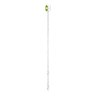 14K White 5 mm Natural Peridot 6 1/2-7 1/2" Bracelet