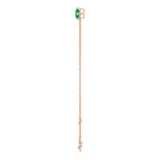 14K Rose 5 mm Lab-Grown Emerald 6 1/2-7 1/2" Bracelet
