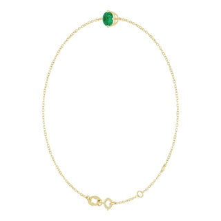 14K Yellow 5 mm Lab-Grown Emerald 6 1/2-7 1/2" Bracelet
