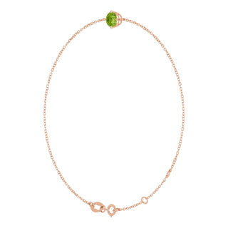 14K Rose 5 mm Natural Peridot 6 1/2-7 1/2" Bracelet
